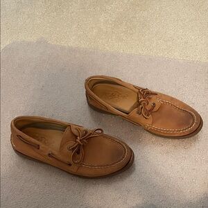 Sperry Tan Leather Boat Shoes